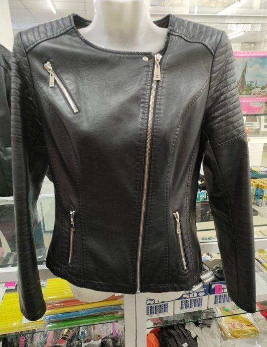 куртка кожаная красная