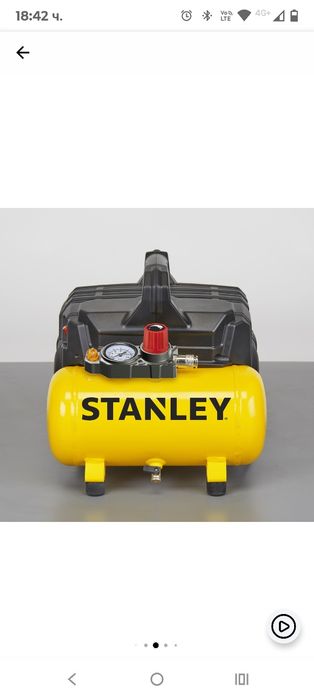 Компресор Stanley SILTEK DST 100/8/6, 1 к.с., 230 V, 2 цилиндъра, 6 л