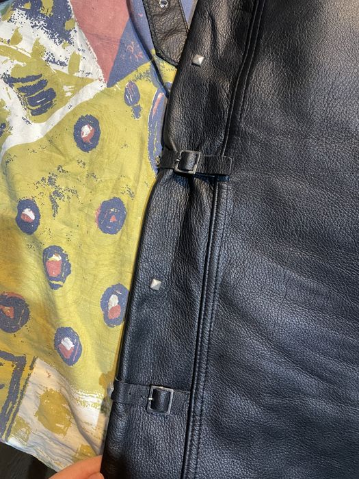 Set rar vintage din piele, confecționat manual jacheta si pantaloni