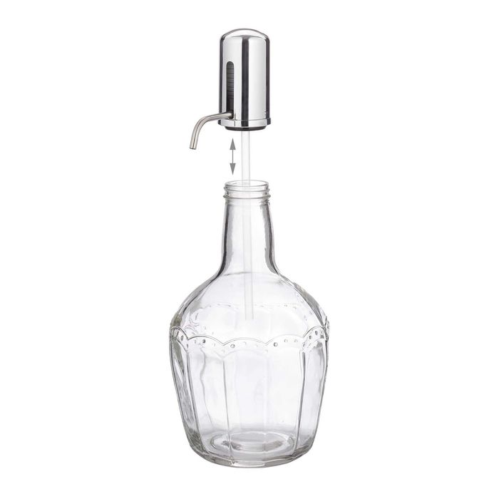 Dispenser de bauturi cu pompa manuala, cu 6 pahare, sticla, 2.4l