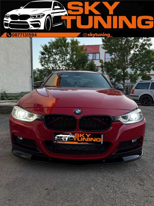 Преден лип спойлер – BMW 3 Series F30/F31 за M-Tech броня, черен, бмв ф30/ф31 м тех лип нож lip noj