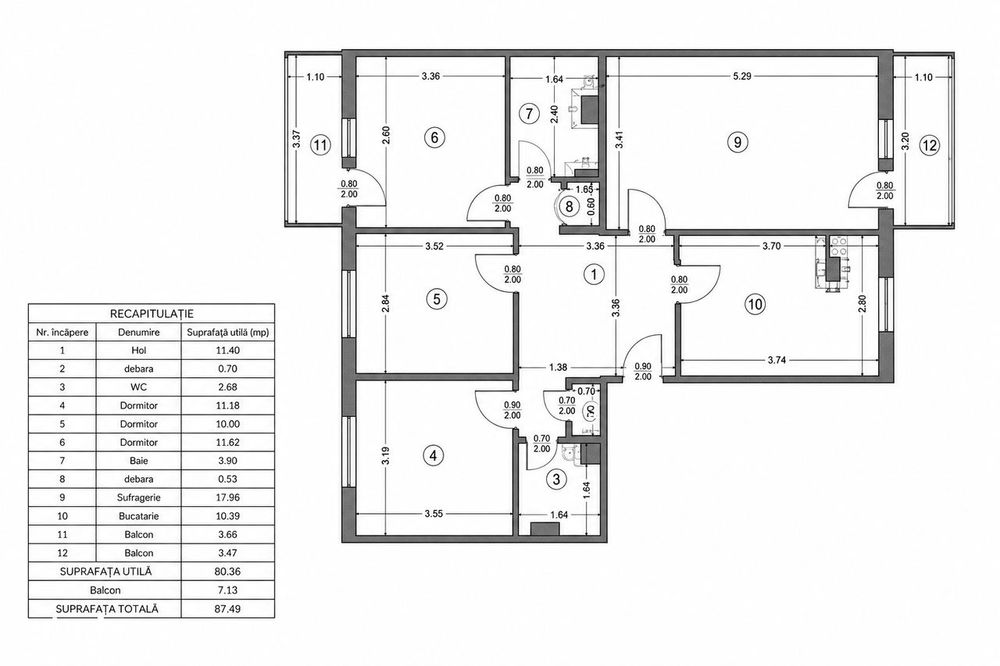 Apartament 4 camere de vânzare