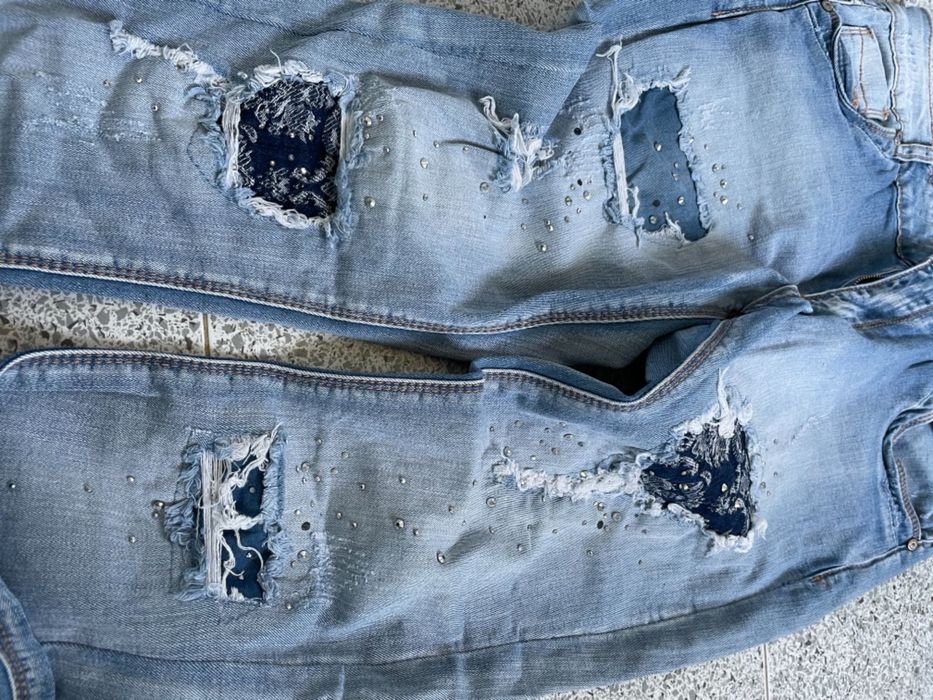 Дънки летни на кръпки