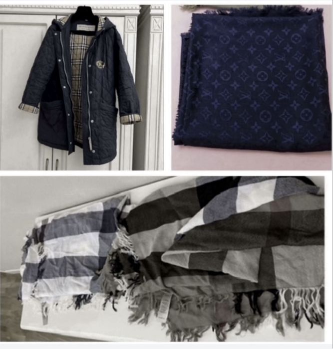 Платок Louis Vuitton, Burberry оригинал, куртка Burberry