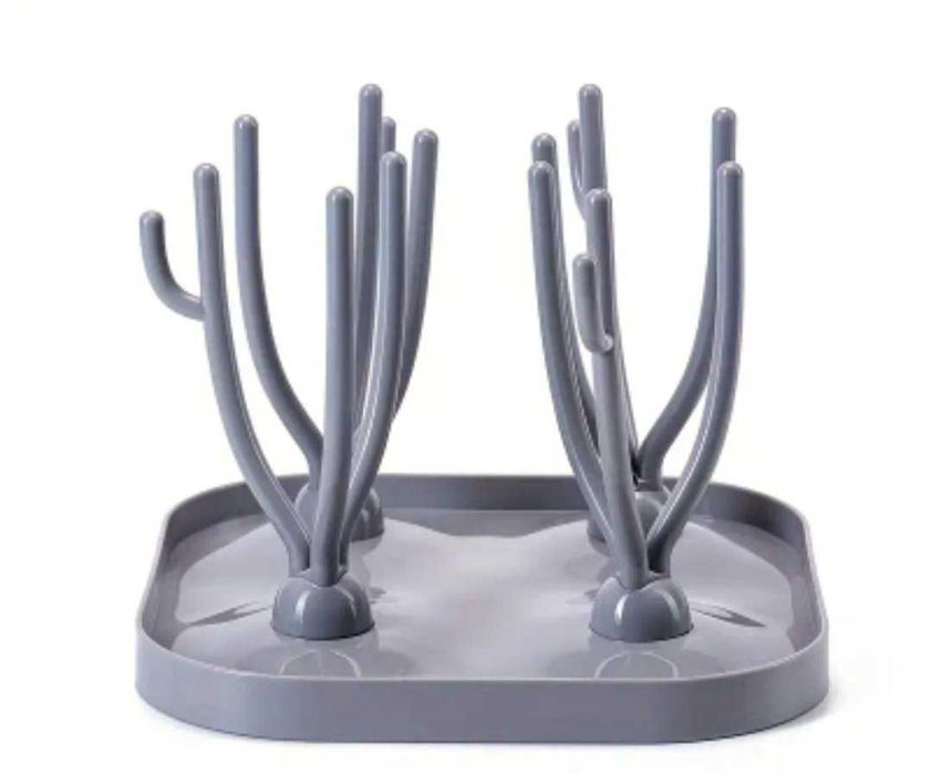 Suport multifuncțional pentru uscarea sticlelor cu design de cactus