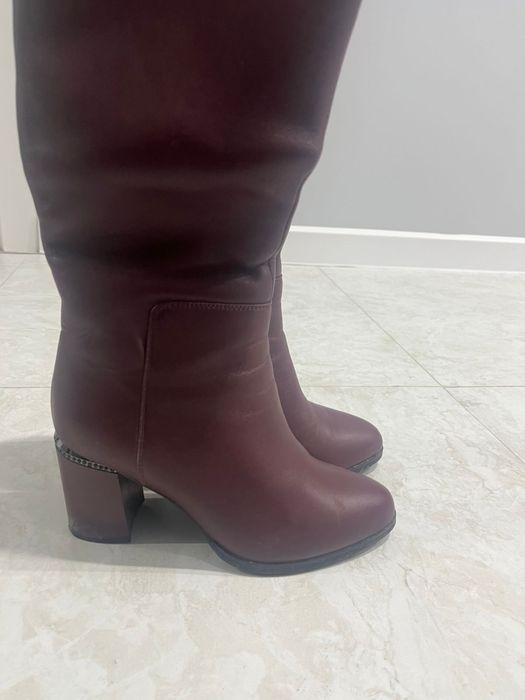 Зимние сапоги, кожаные 37-38