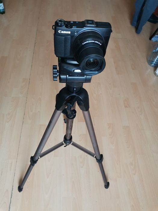 Se vinde urgent Pachet Complet Canon PowerShot G1 X (Stare Impecabilă) + 2 Trepiede Hama NOI, Geantă și Baterie