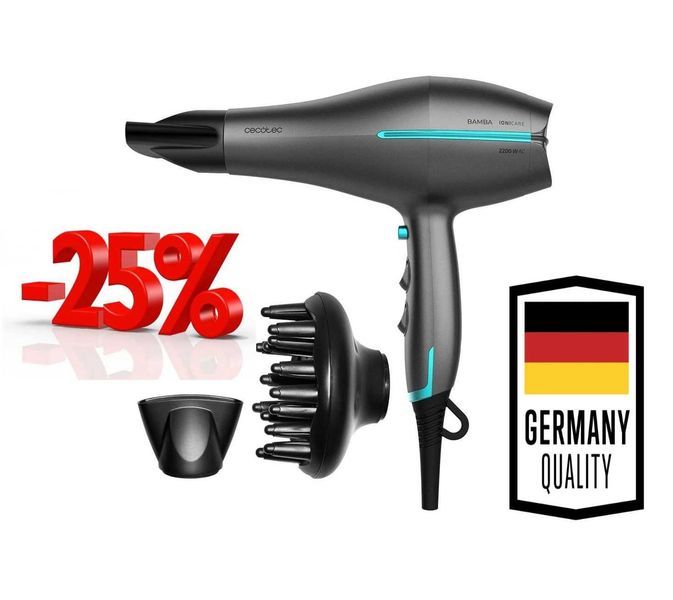 ПРОМО Нов Мощен Сешоар Cecotec Bamba IONICARE 5300, 2200W с Гаранция