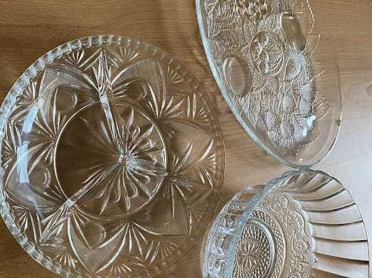 Сет стъклени чинии/подноси