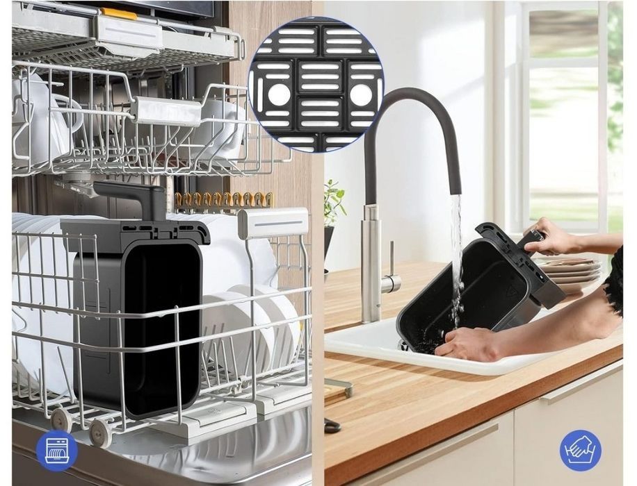 Friteuza dubla cu aer cald Oyajia Airflayer dual zone 2600W