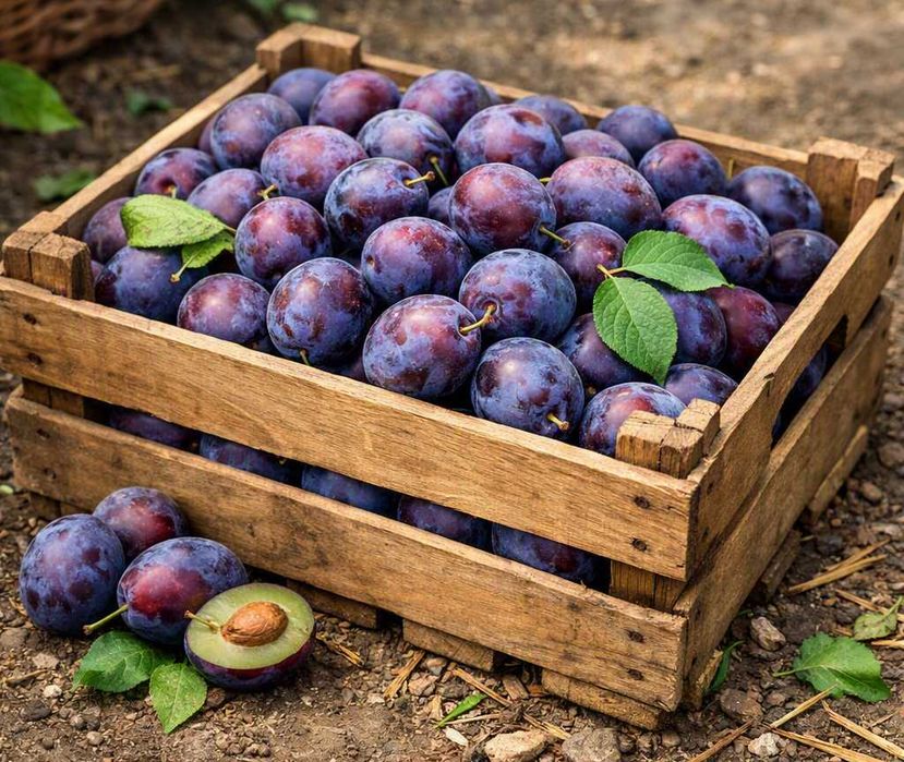 prune si mere calitatea I proaspat culese