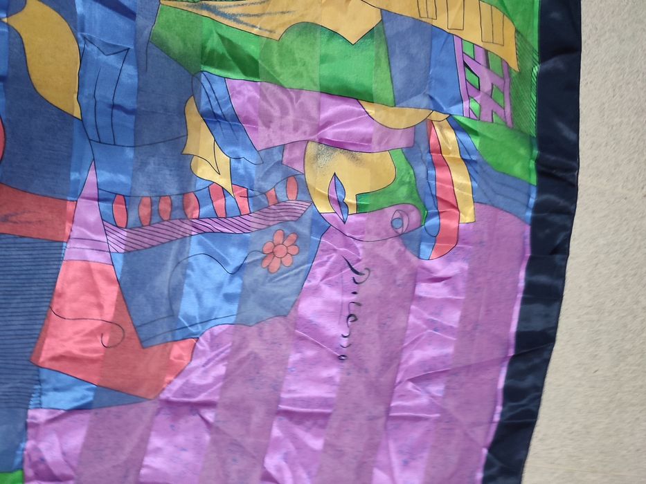 копринен шал Италия braccialini roccobarocco нов копринен шал пикасо