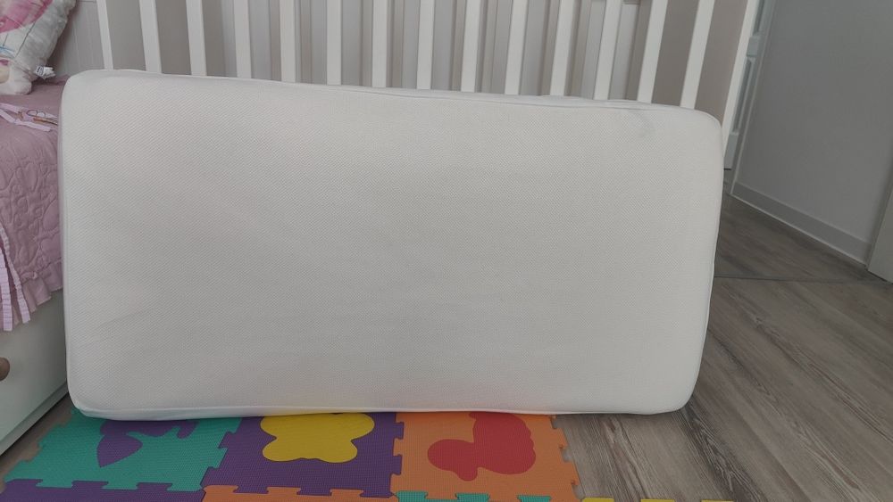 Pat bebelusi cu sertar, alb,  dimensiune60x120 cm