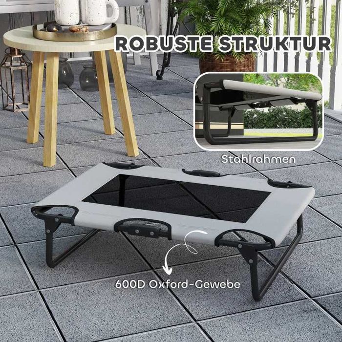 PawHut повдигнато легло за кучета, сгъваемо