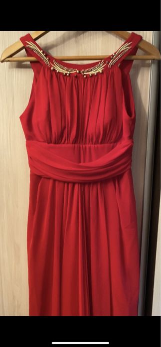 Платье красное длинное