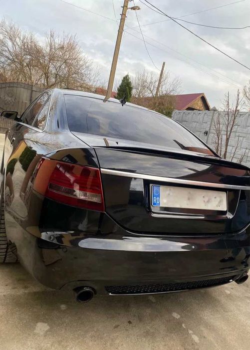 Eleron Portbagaj Lip Codita pentru Audi A6 C6, Negru Lucios, S6 Style