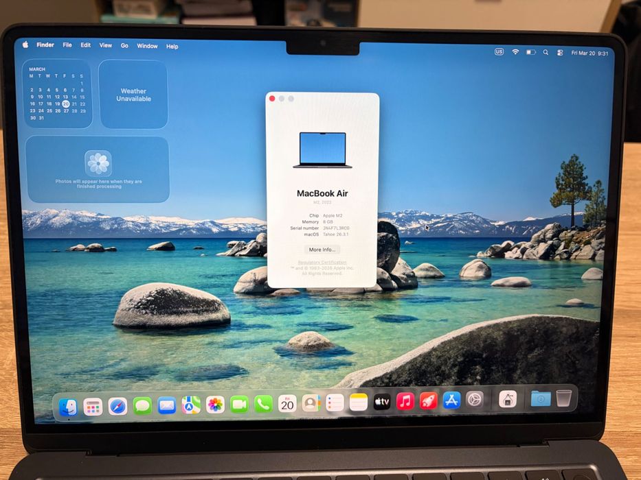 MacBook Air (13-инчов) M2 чип 8RAM/256 GB Midnight