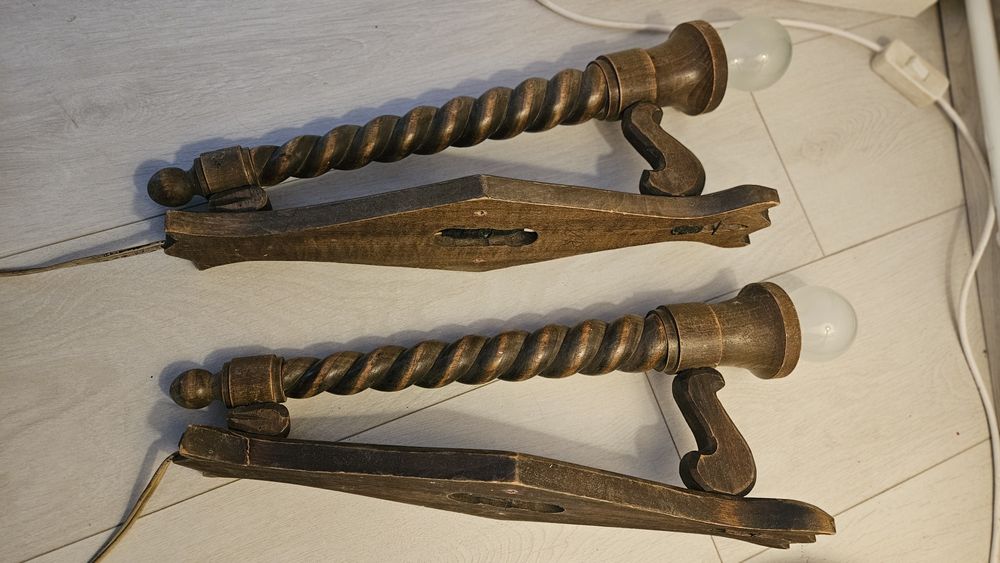 Lampă și aplice lemn masiv vintage