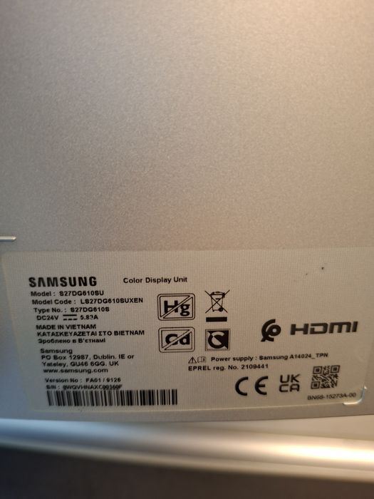 Monitor OLED Samsung 240hz Oddysey G6