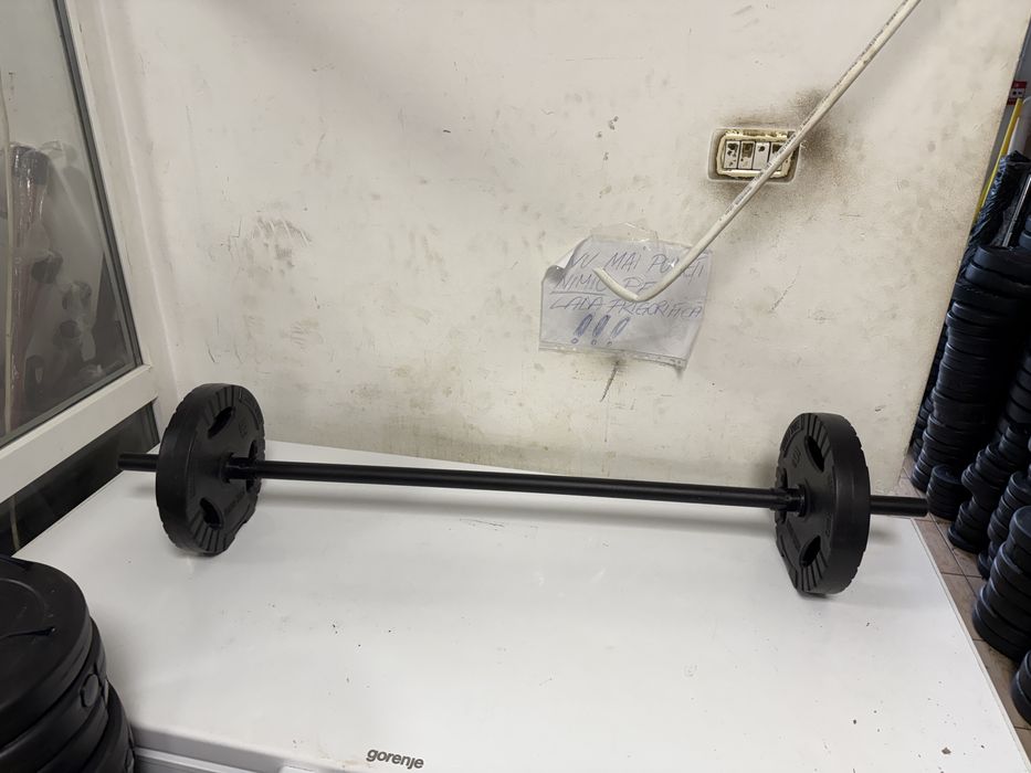 Haltera 10 kg.Bara+Discuri 2x5 kg+Bara greutate total 12 kg Pret Promo