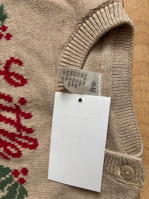 Нова Коледна блуза за бебе H&M