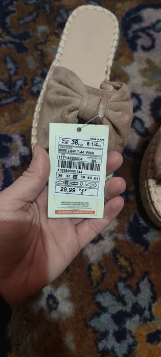 Papuci marime 38 espadrile 38 bej