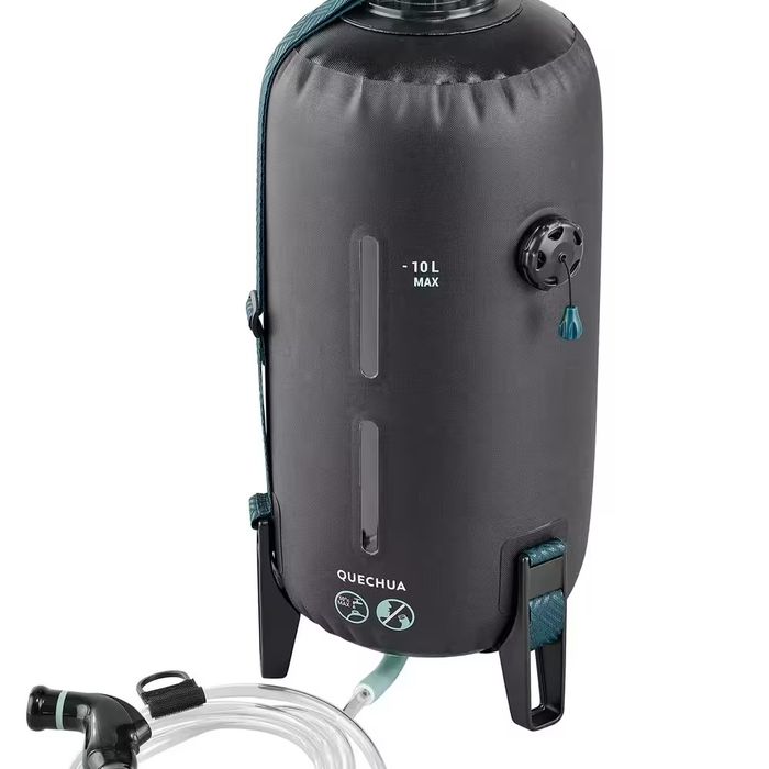 Duș solar camping 10 l + cort duș/toaletă Decathlon