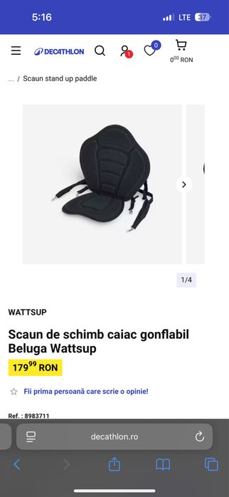 Scaun SUP/Caiac gonflabil WATTSUP