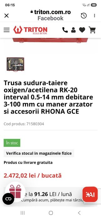 Vând accesorii autogen