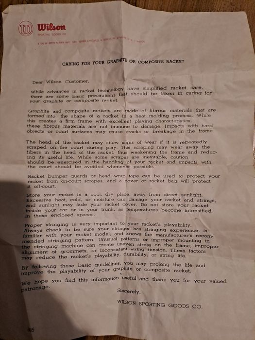 Тенис ракета Wilson оригинална с калъф