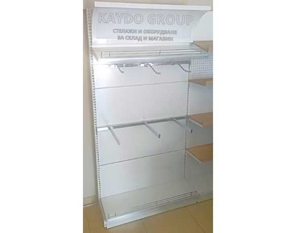 Налични Метални крайстенни стелажи за дрехи и обувки, R-9016 БЯЛ ГЛАНЦ