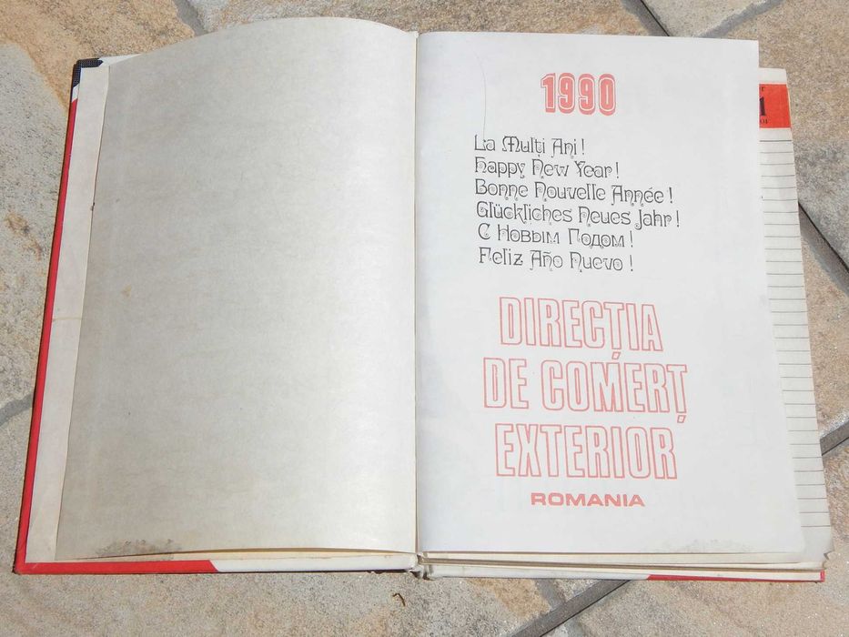 Agenda Directia de Comert Exterior 1990 deteriorata cu lipsuri