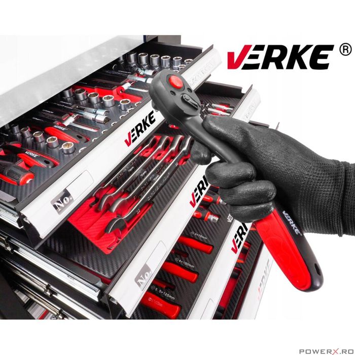 Dulap scule complet echipat, 7 sertare, 154 piese, Verke