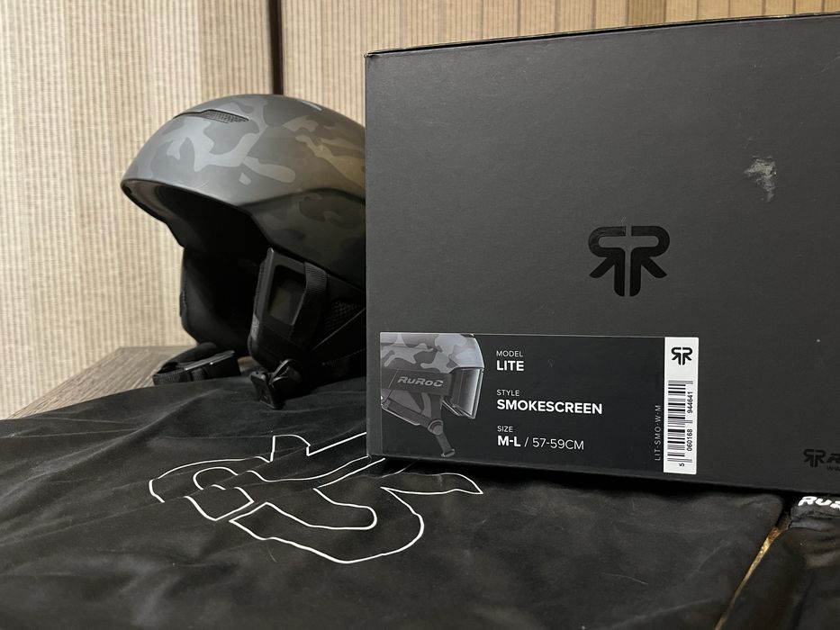 Каска и очила RuRoc Lite   Smokescreen  M-L / 57-59