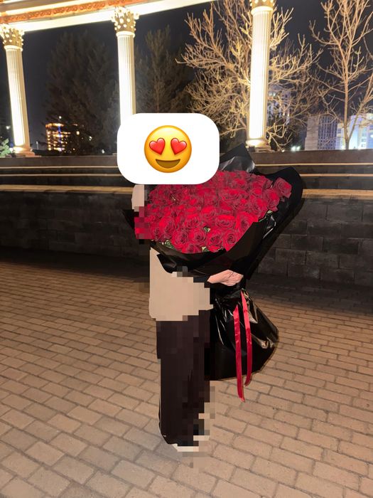 Метровый роза свежий из Алмату букет