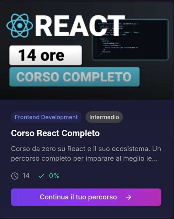Vendo programma Front-end development completo