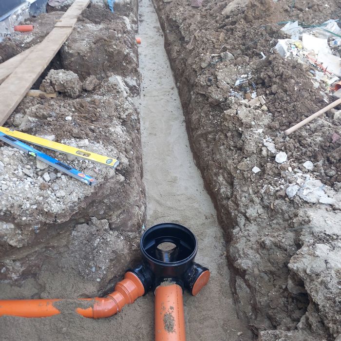 Canalizare exterioara la 110 lei / ml manopera