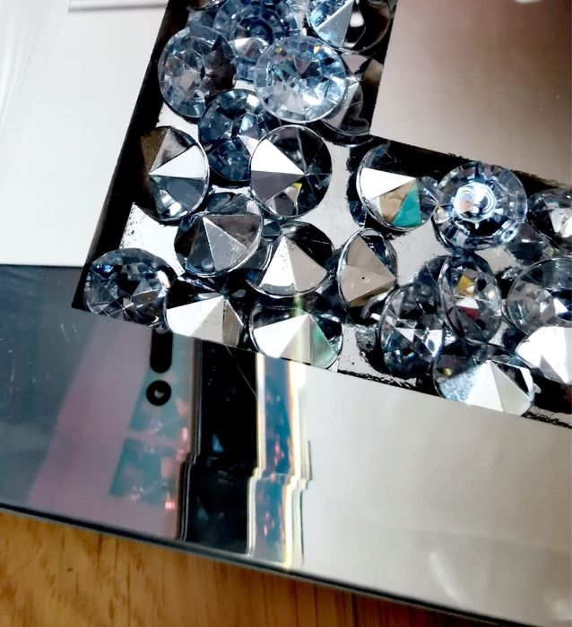 Огледало сребърно картина в рамка масивно и тежко голямо 65 х 80 см.