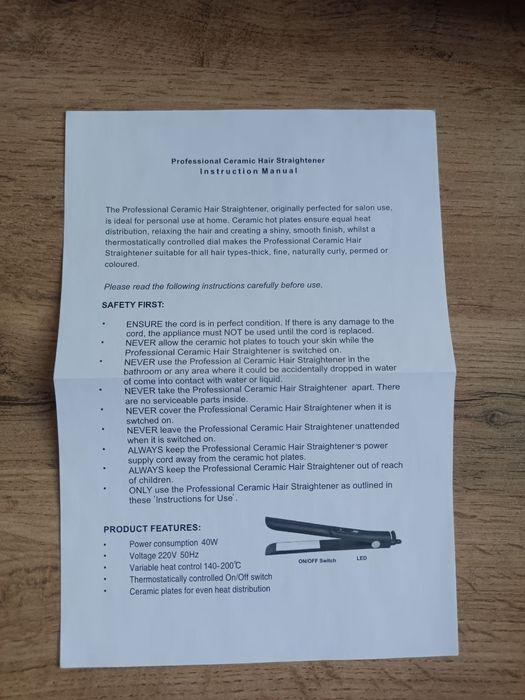 Новый выпрямитель для волос Masima MS-723
