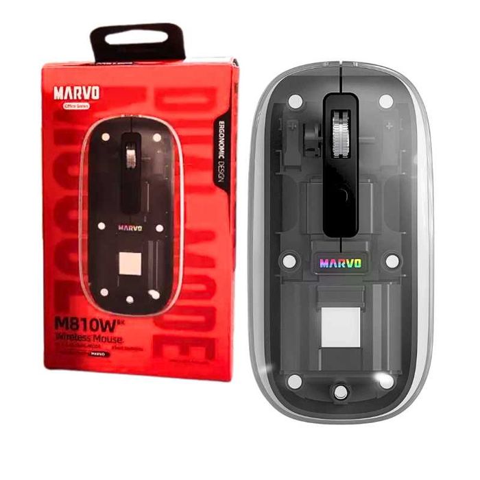 MARVO M810W simsiz sichqoncha — shaffof dizayn | беспроводная мышь
