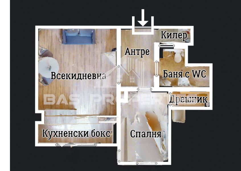 Продава се Двустаен апартамент в София, Люлин 1 - 45 кв.м за 1417 €/кв.м - Снимка #1