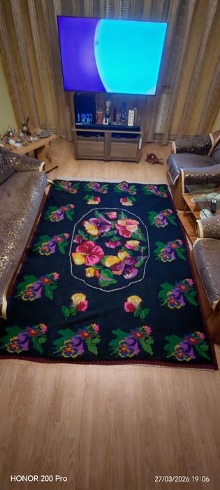 Covor din lână țesut manual