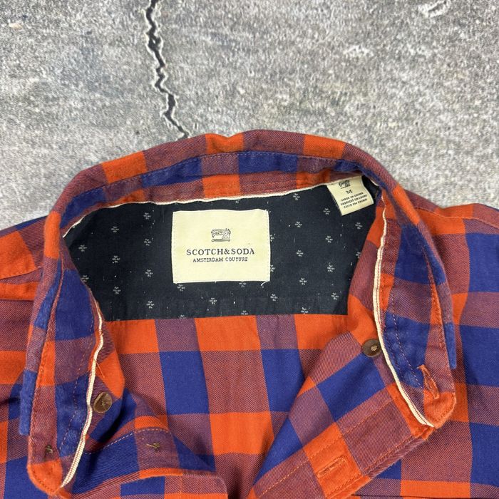 Мъжка риза Scotch & Soda размер М - Червено и синьо (Amsterdam Coture)