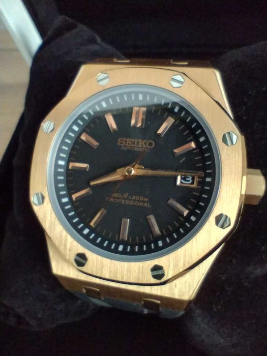 Seiko Mod  - Royal Oak Rose gold - 41 mm.