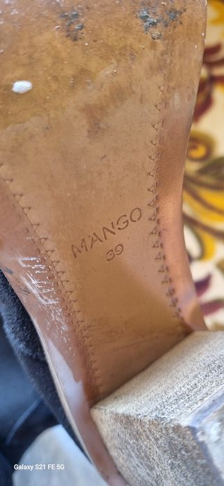 Полусапожки замшевые