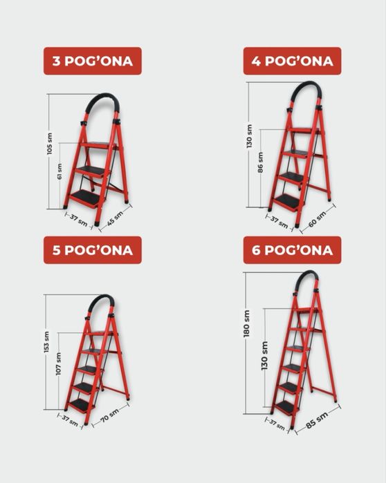 Стремянка narvon 3 4 5 6 7 zina