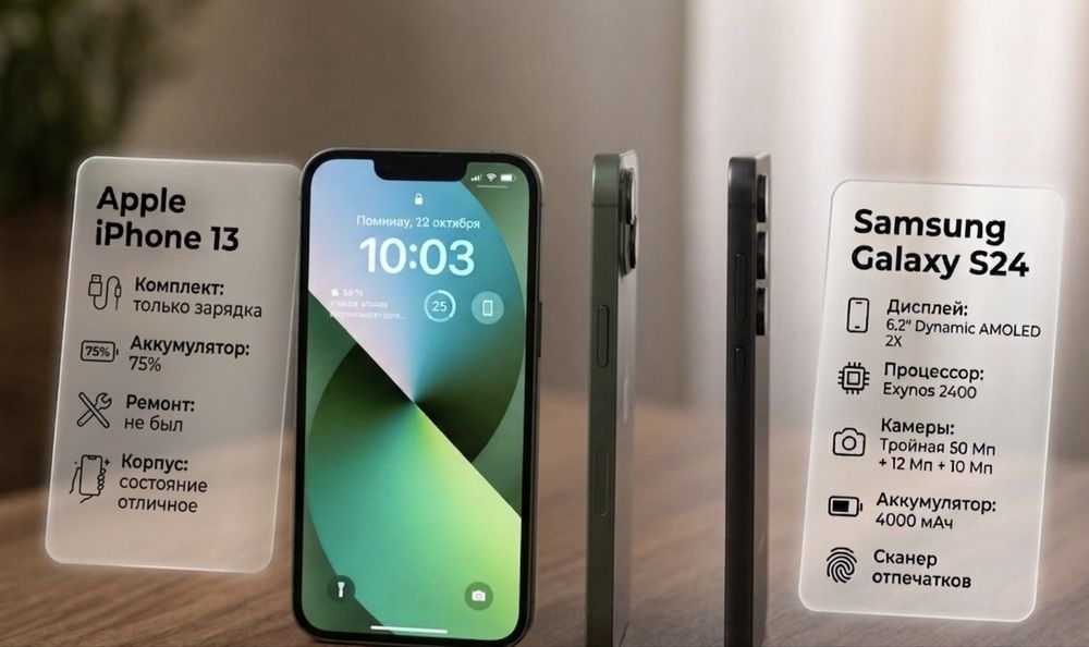 iPhone 13 128Gb Green / Samsung S24 128gb