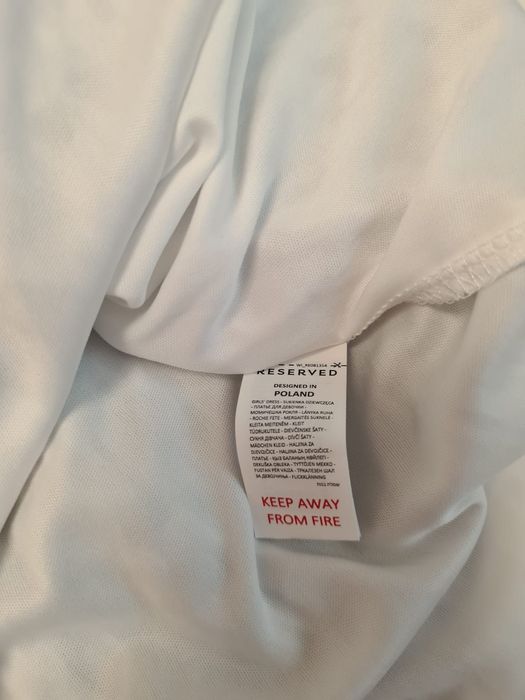 Rochie alba cu imprimeu dalmatian noua, Reserved, 110