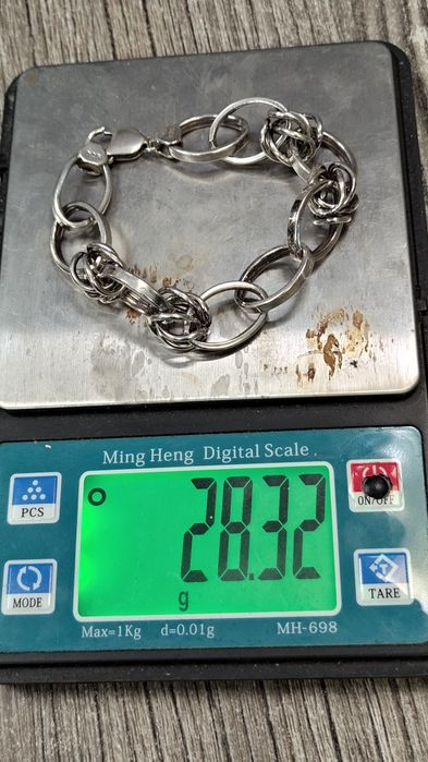 Сребърна Гривна 28.32гр / 925