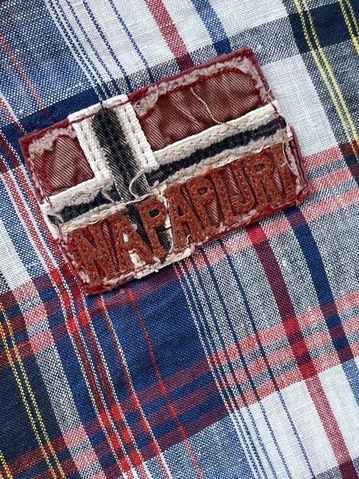 Camasa NAPAPIJRI Slim de In Maneca Scurta Carouri Barbati | Marime XL